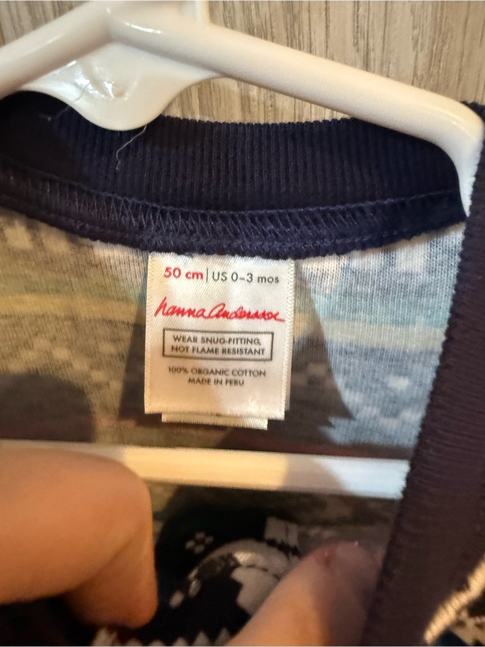 Hanna Andersson Apres ski Organic cotton winter onesie 0-3 - Picture 4 of 4